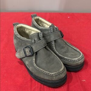 Buffalino Men's Gray Leather Shoes
